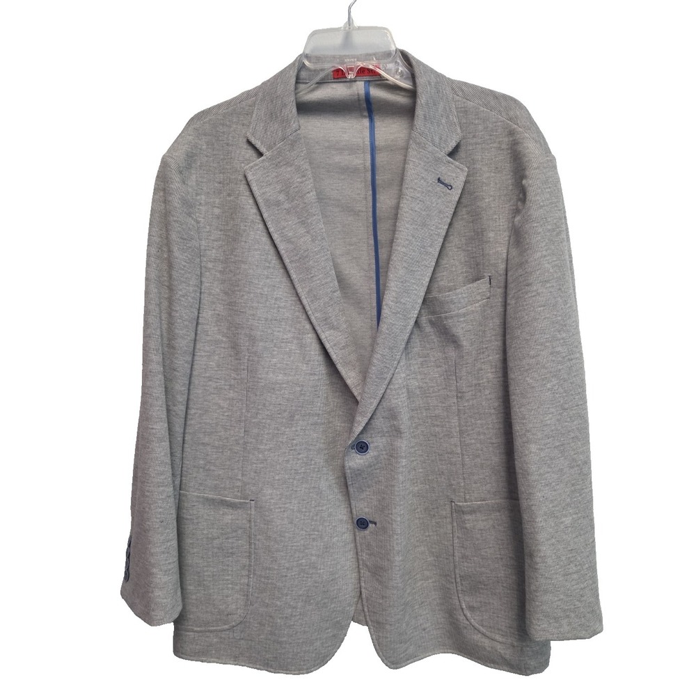 7 Downie St. Mens VOYAGER 50R Sport Coat Blazer Jacket Two Button‎ Gray $498